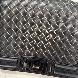 Rebecca Minkoff Black Woven Leather Men's Bag
